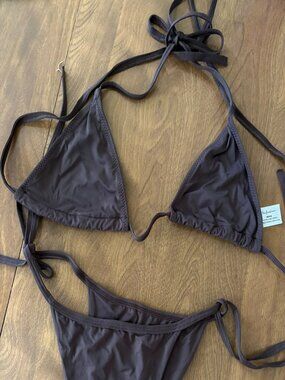 437 Espresso Brown Bikini SET